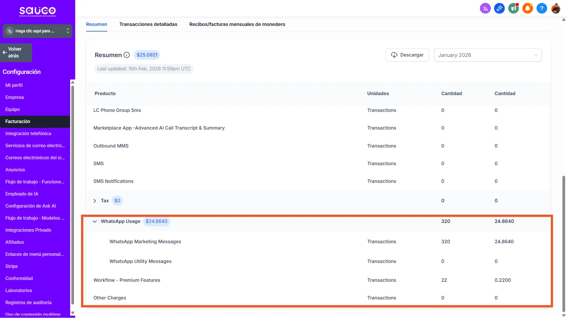 billetera de sauco crm